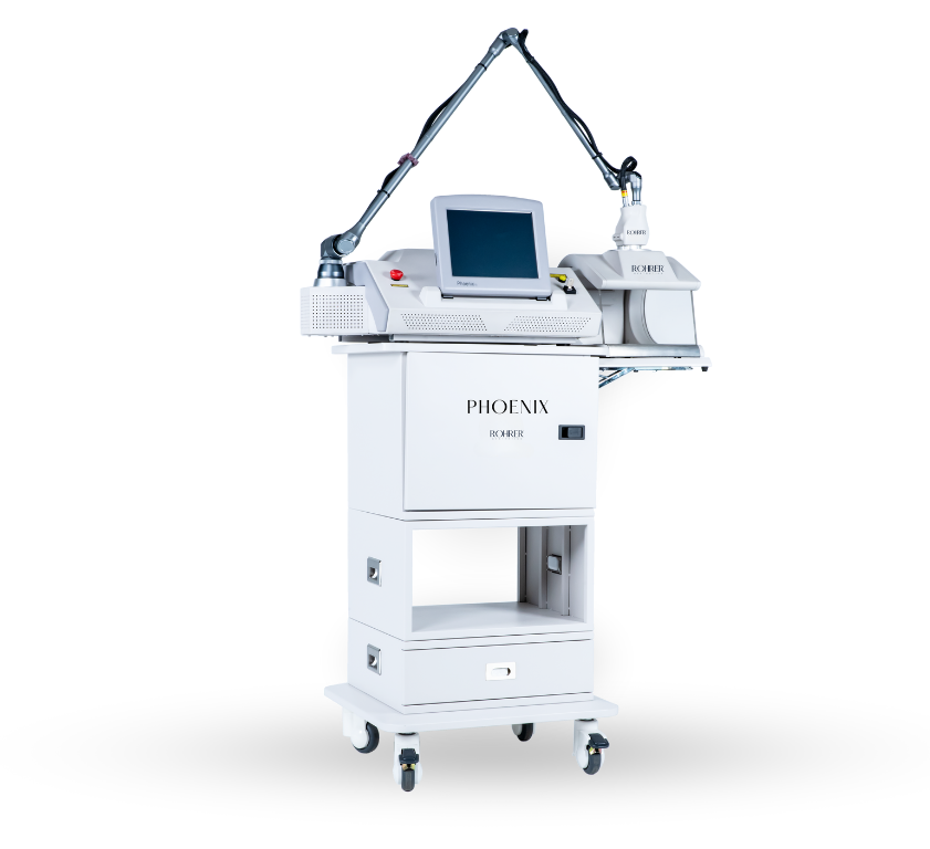 Rohrer Aesthetics’ Phoenix CO₂ laser device for deep skin resurfacing, wrinkle reduction, and scar treatment.