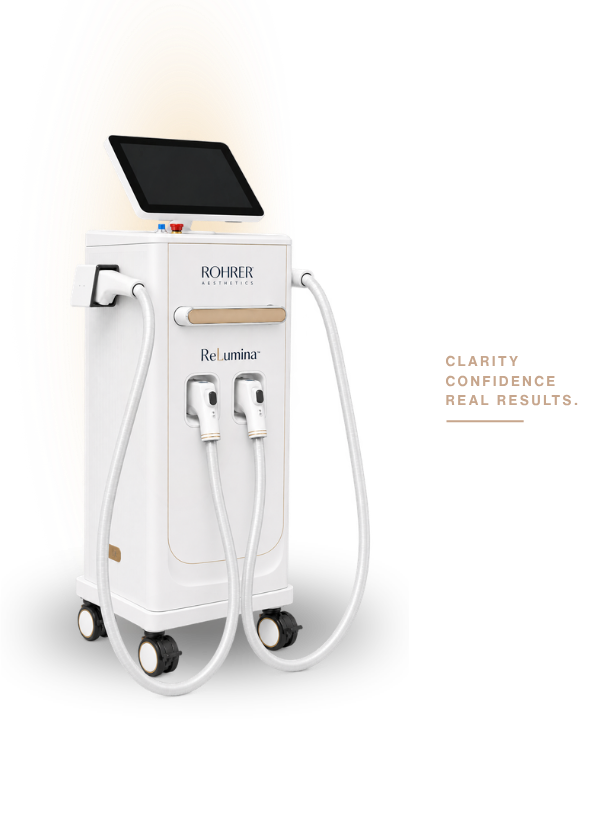 ReLumina IPL device by Rohrer Aesthetics for hair reduction, pigmentation and vascular treatments